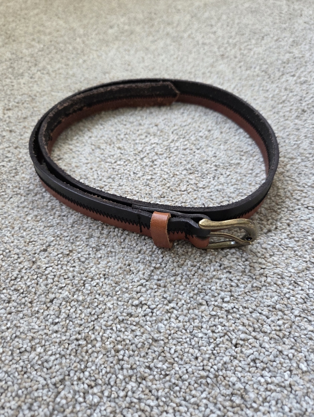 Anthropologie Two Tone Leather Belt